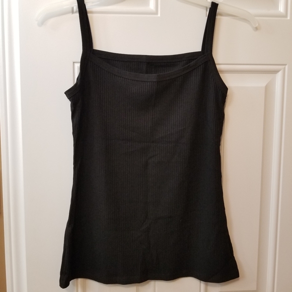 Weekenders joy collection, reversible rib cami in ice blue or black, fitted. - Picture 5 of 5